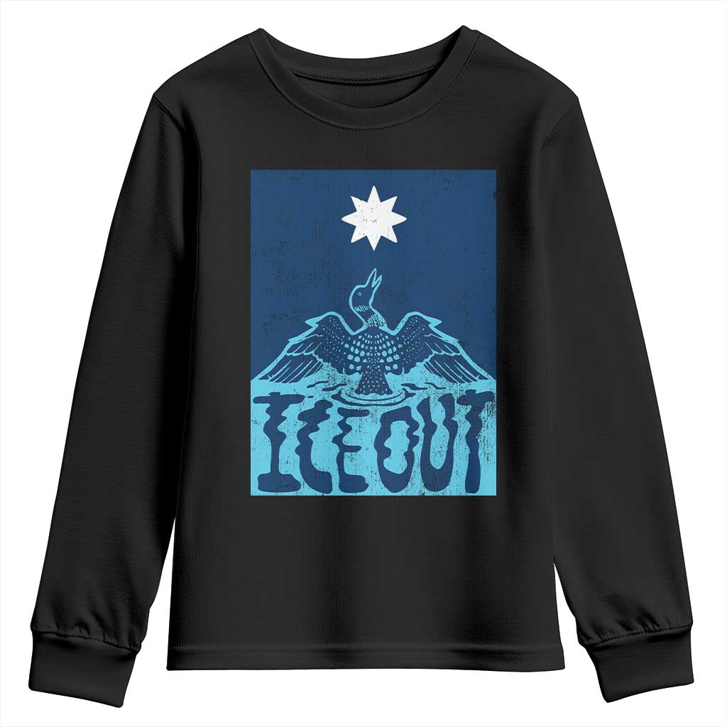 Ice Out Minnesota Loon Youth Sweatshirt MN State Protest