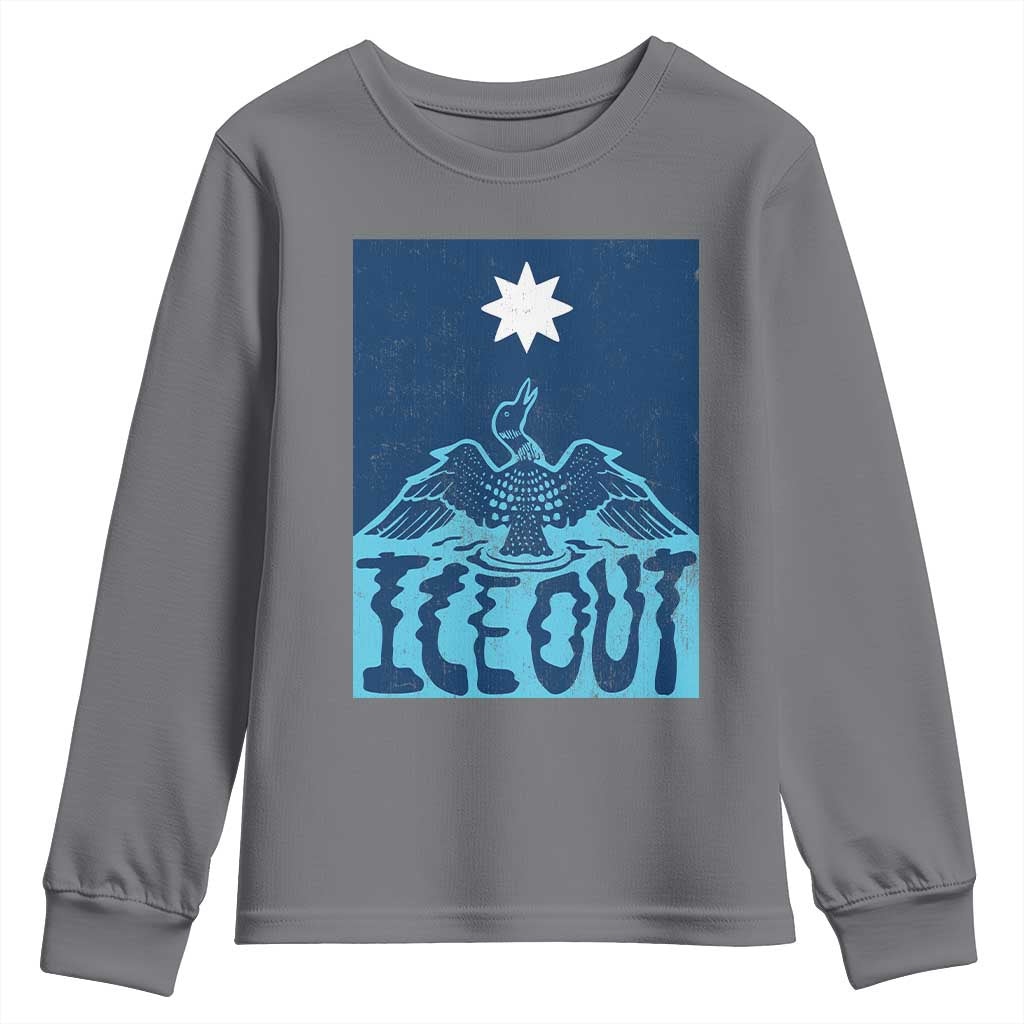 Ice Out Minnesota Loon Youth Sweatshirt MN State Protest