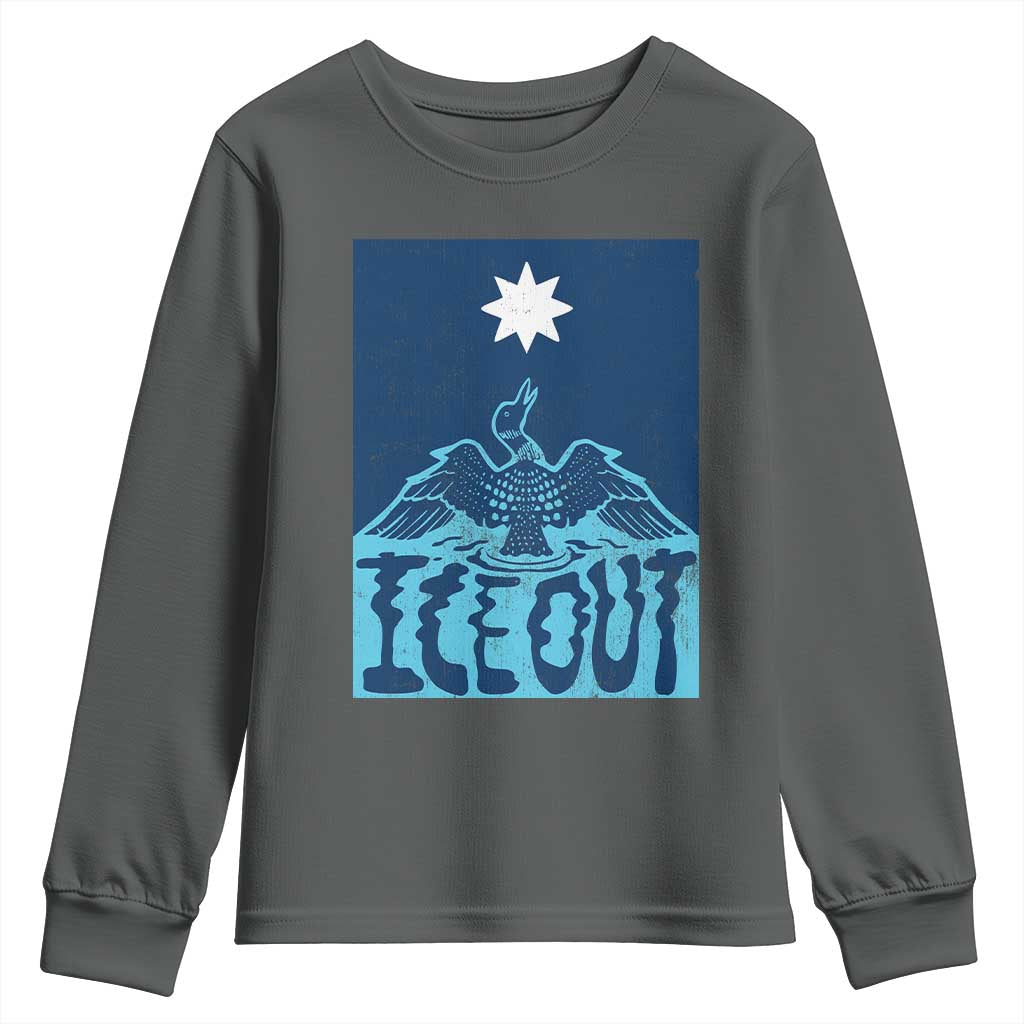 Ice Out Minnesota Loon Youth Sweatshirt MN State Protest