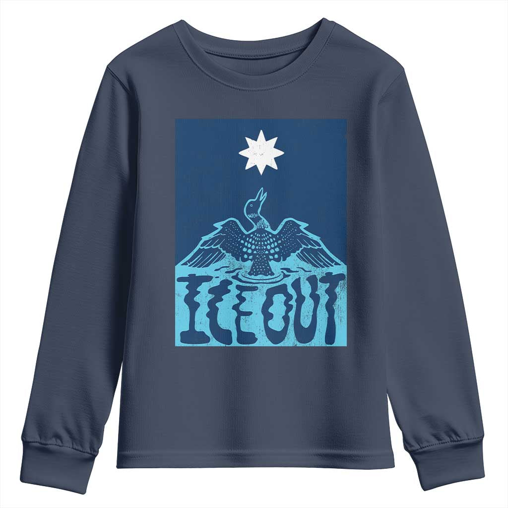 Ice Out Minnesota Loon Youth Sweatshirt MN State Protest