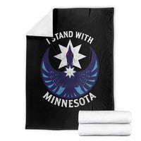 I Stand With Minnesota Throw Blanket Rebel Common Loon Minnesota Protest