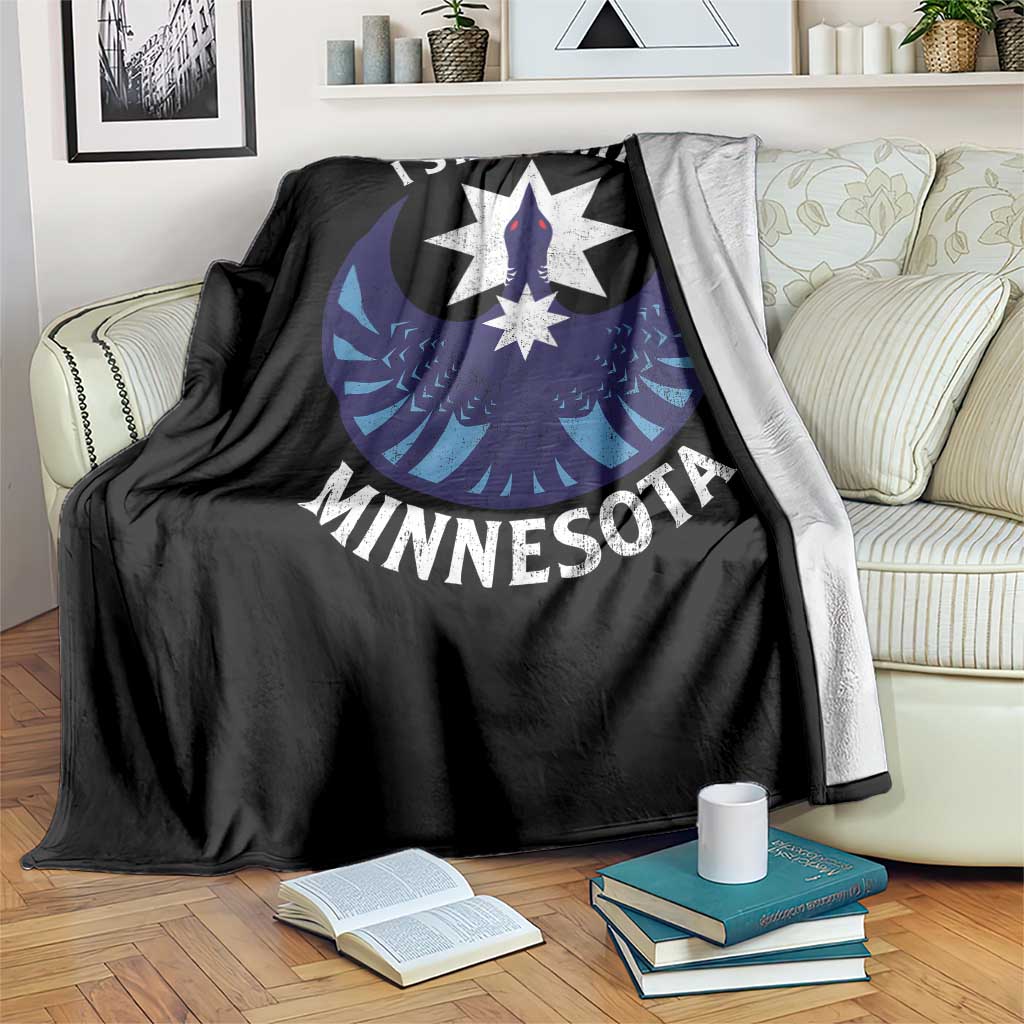 I Stand With Minnesota Throw Blanket Rebel Common Loon Minnesota Protest