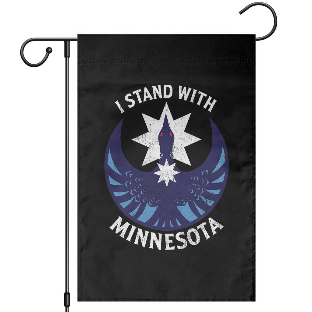 I Stand With Minnesota Garden Flag Rebel Common Loon Minnesota Protest