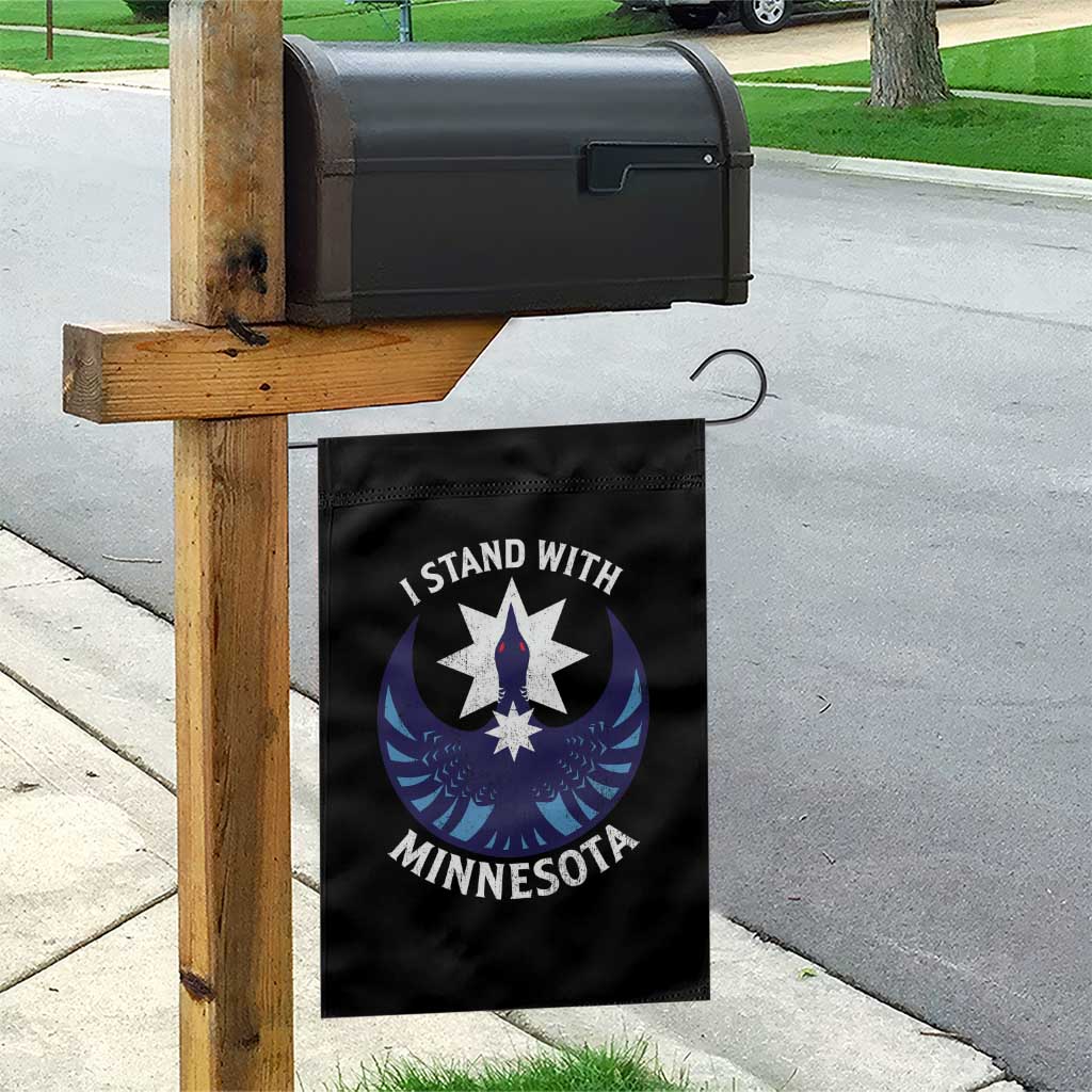 I Stand With Minnesota Garden Flag Rebel Common Loon Minnesota Protest