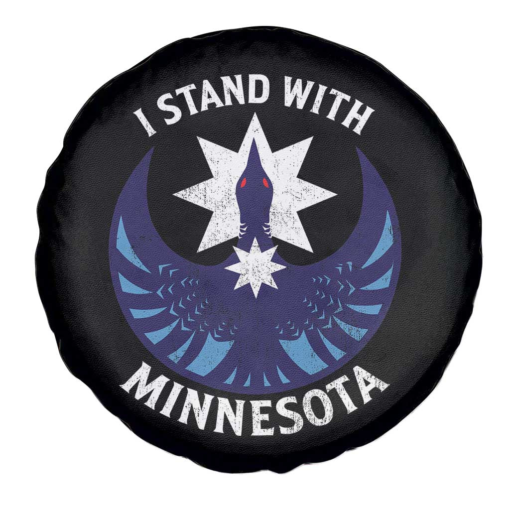 I Stand With Minnesota Spare Tire Cover Rebel Common Loon Minnesota Protest