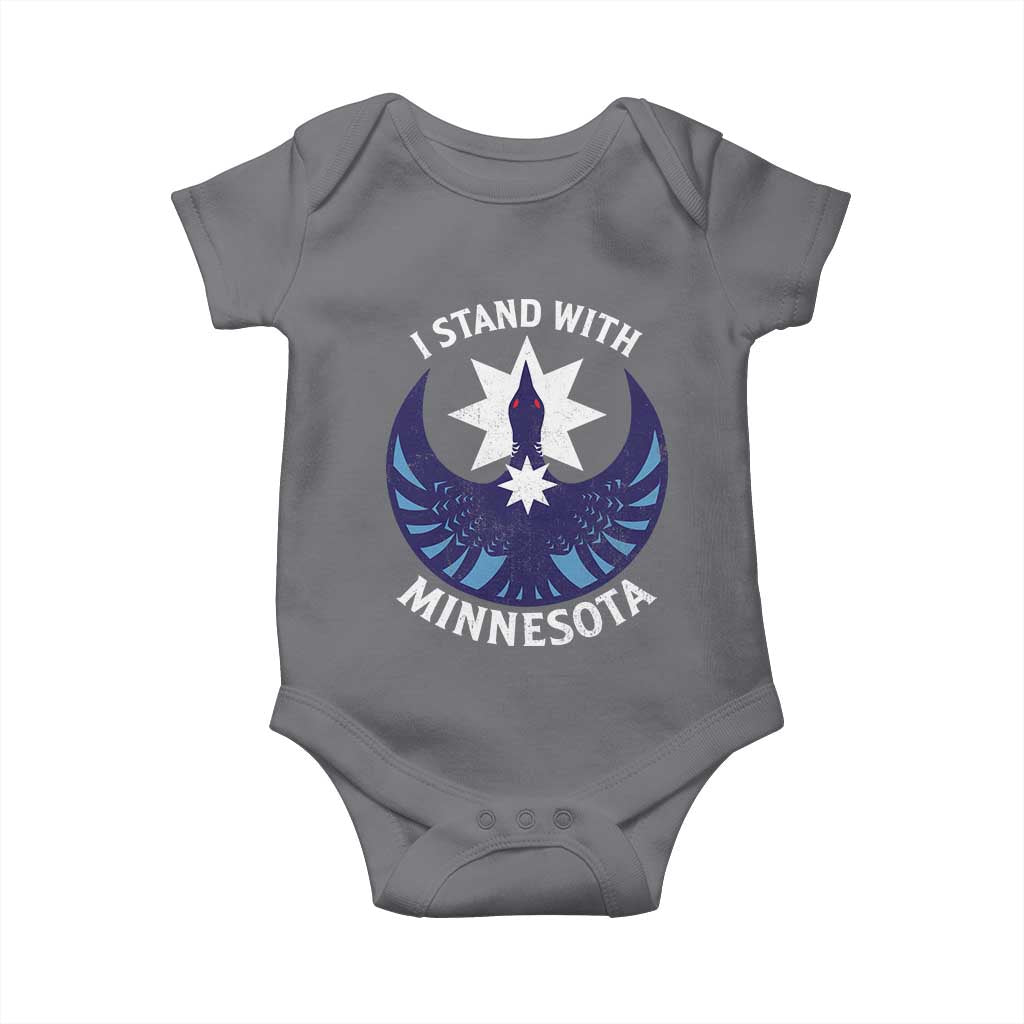 I Stand With Minnesota Baby Onesie Rebel Common Loon Minnesota Protest
