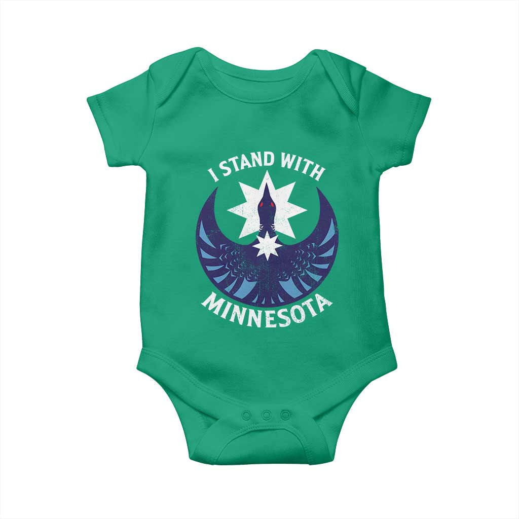 I Stand With Minnesota Baby Onesie Rebel Common Loon Minnesota Protest