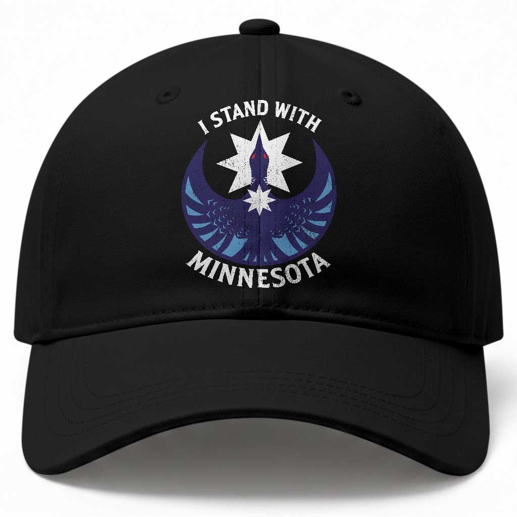 I Stand With Minnesota Baseball Cap Rebel Common Loon Minnesota Protest