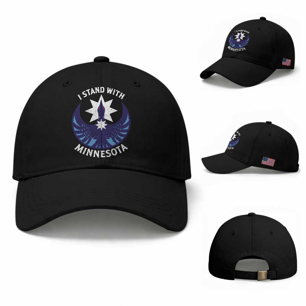 I Stand With Minnesota Baseball Cap Rebel Common Loon Minnesota Protest
