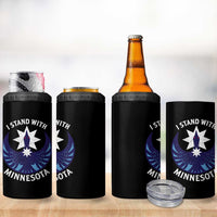 I Stand With Minnesota 4 in 1 Can Cooler Tumbler Rebel Common Loon Minnesota Protest