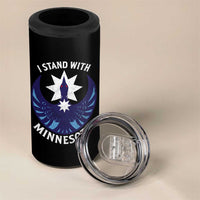I Stand With Minnesota 4 in 1 Can Cooler Tumbler Rebel Common Loon Minnesota Protest