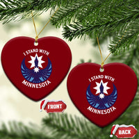 I Stand With Minnesota Ceramic Ornament Rebel Common Loon Minnesota Protest