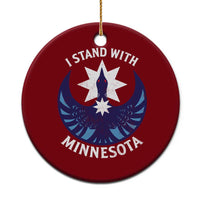 I Stand With Minnesota Ceramic Ornament Rebel Common Loon Minnesota Protest