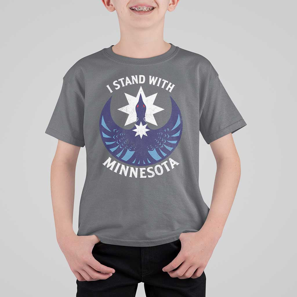 I Stand With Minnesota T Shirt For Kid Rebel Common Loon Minnesota Protest
