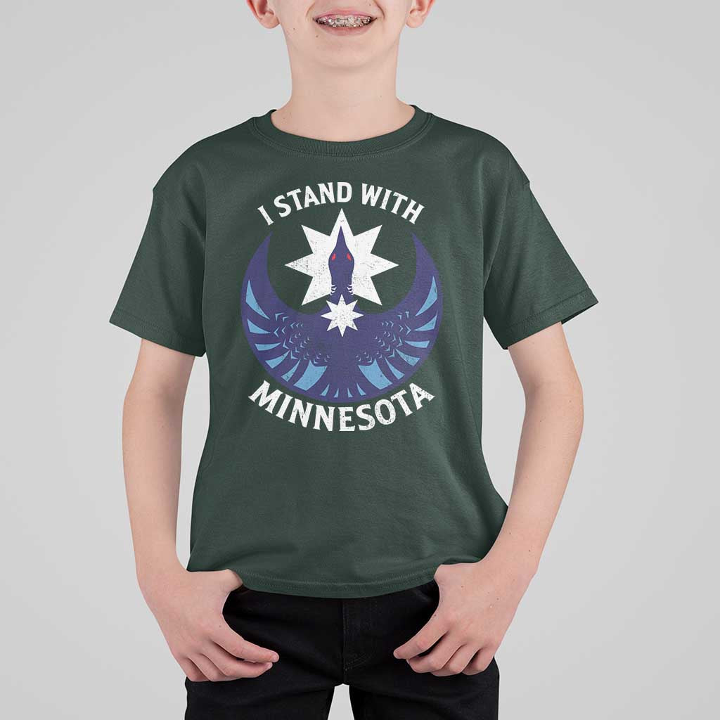 I Stand With Minnesota T Shirt For Kid Rebel Common Loon Minnesota Protest