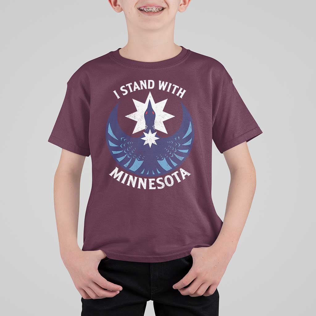 I Stand With Minnesota T Shirt For Kid Rebel Common Loon Minnesota Protest