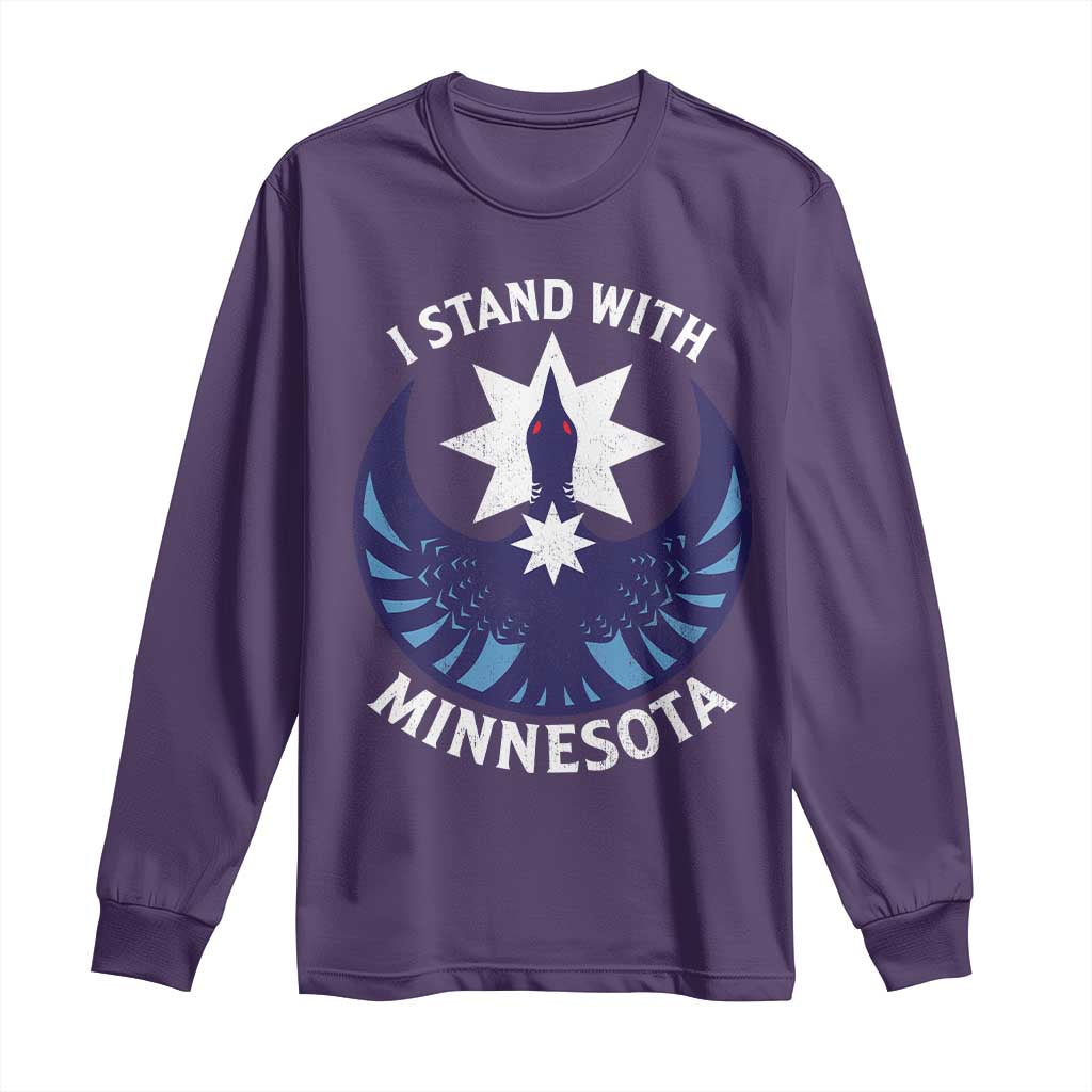 I Stand With Minnesota Long Sleeve Shirt Rebel Common Loon Minnesota Protest