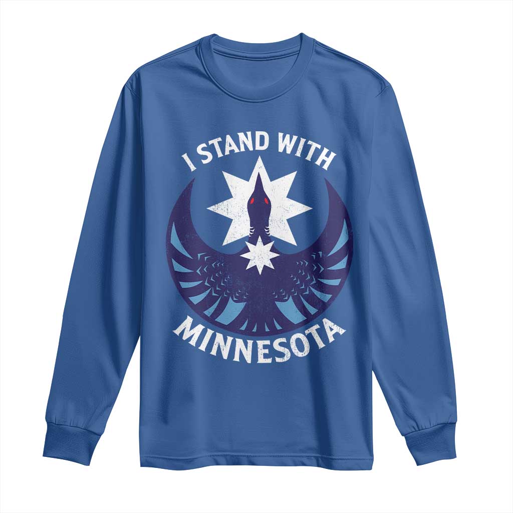 I Stand With Minnesota Long Sleeve Shirt Rebel Common Loon Minnesota Protest