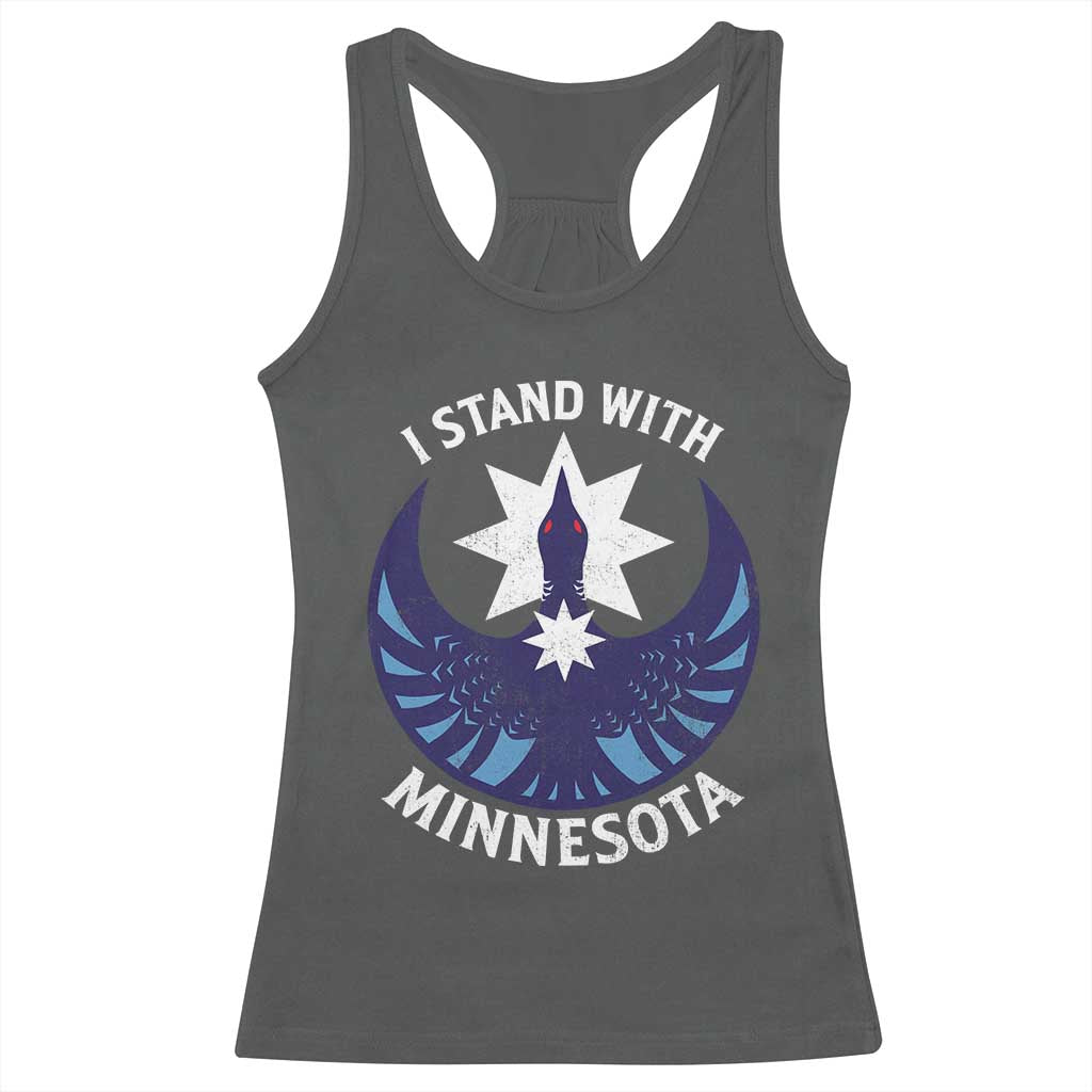 I Stand With Minnesota Racerback Tank Top Rebel Common Loon Minnesota Protest