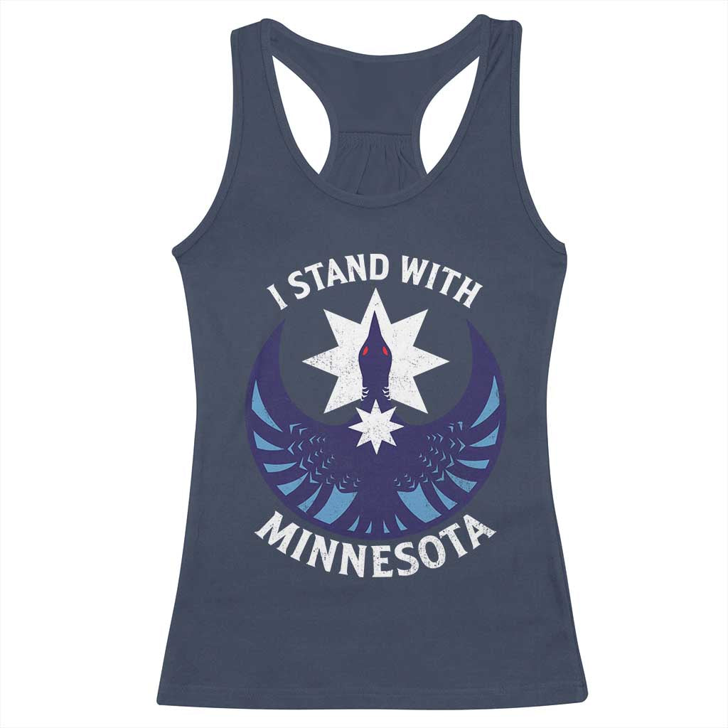 I Stand With Minnesota Racerback Tank Top Rebel Common Loon Minnesota Protest
