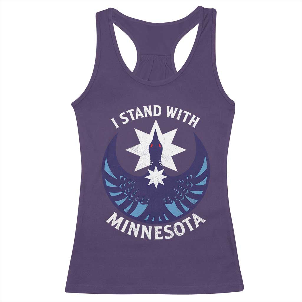 I Stand With Minnesota Racerback Tank Top Rebel Common Loon Minnesota Protest