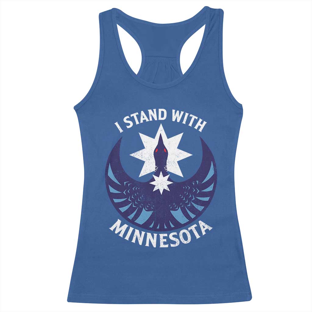 I Stand With Minnesota Racerback Tank Top Rebel Common Loon Minnesota Protest