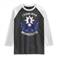 I Stand With Minnesota Raglan Shirt Rebel Common Loon Minnesota Protest