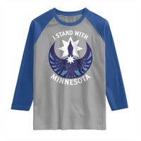I Stand With Minnesota Raglan Shirt Rebel Common Loon Minnesota Protest