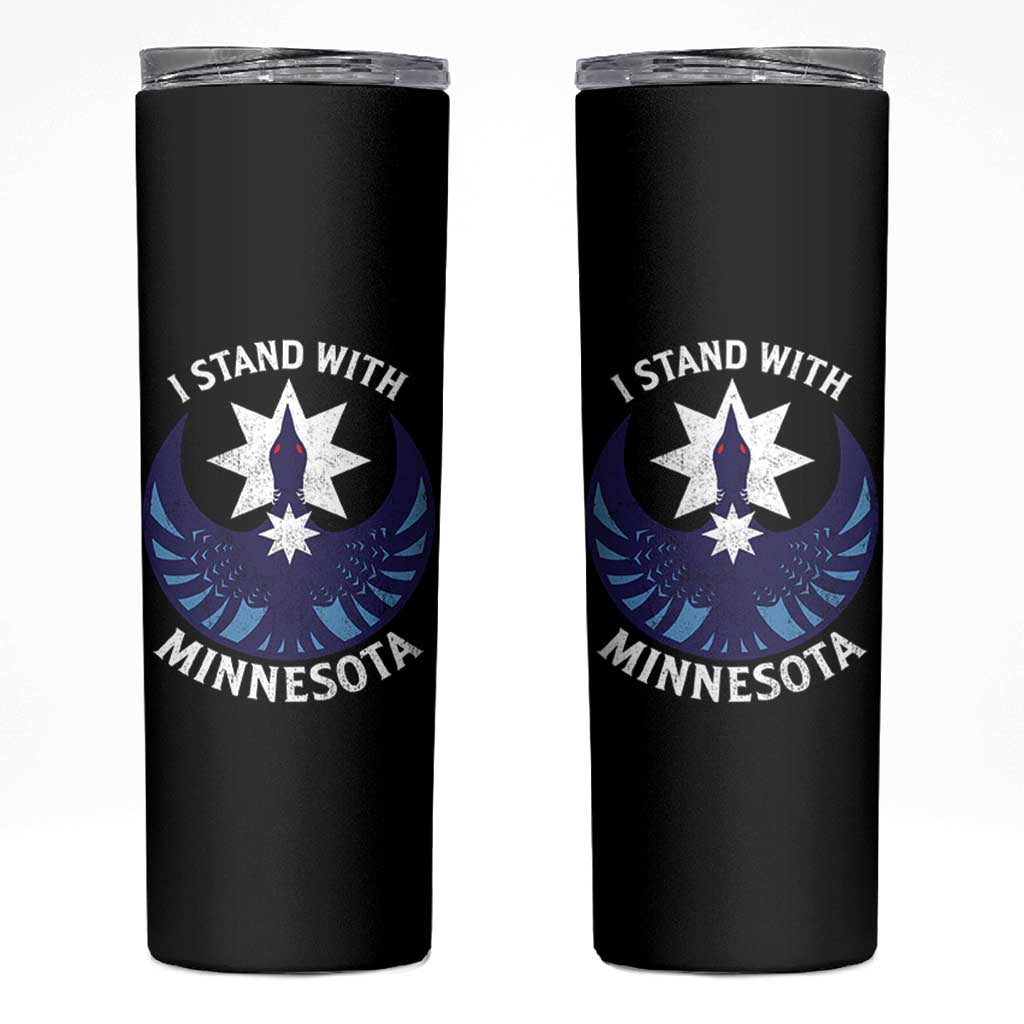 I Stand With Minnesota Skinny Tumbler Rebel Common Loon Minnesota Protest