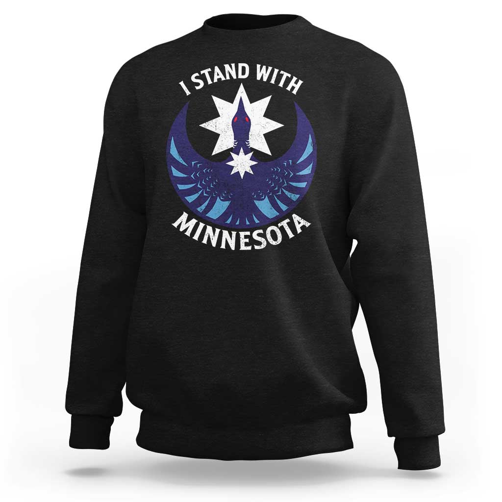 I Stand With Minnesota Sweatshirt Rebel Common Loon Minnesota Protest