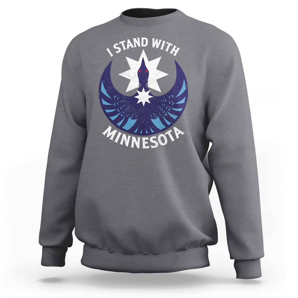 I Stand With Minnesota Sweatshirt Rebel Common Loon Minnesota Protest