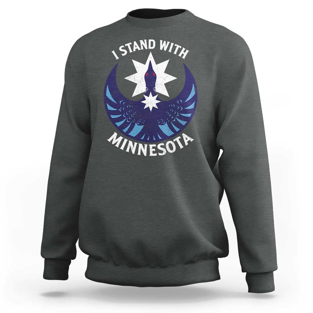 I Stand With Minnesota Sweatshirt Rebel Common Loon Minnesota Protest