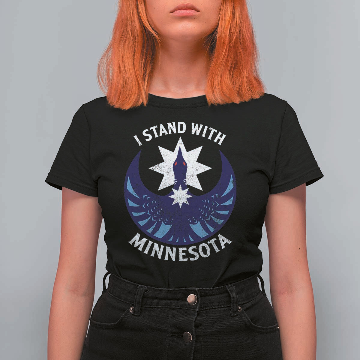 I Stand With Minnesota T Shirt For Women Rebel Common Loon Minnesota Protest