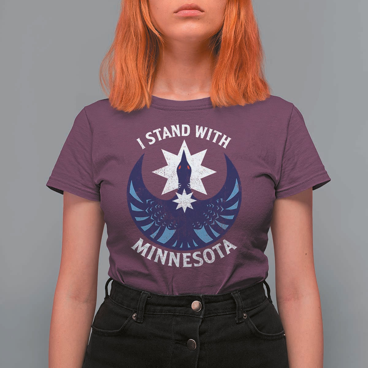 I Stand With Minnesota T Shirt For Women Rebel Common Loon Minnesota Protest