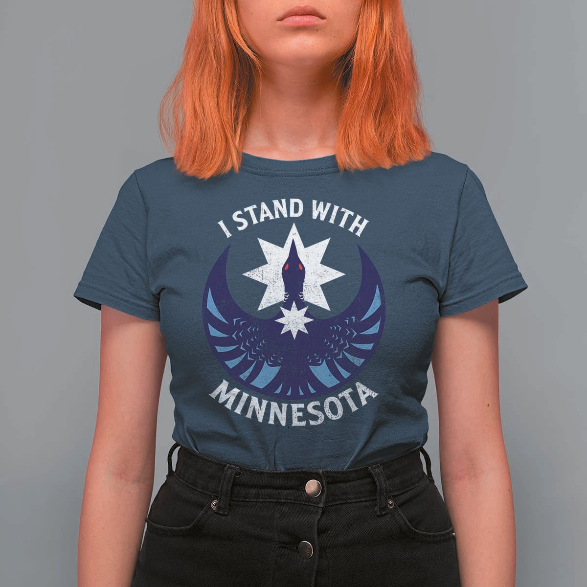 I Stand With Minnesota T Shirt For Women Rebel Common Loon Minnesota Protest