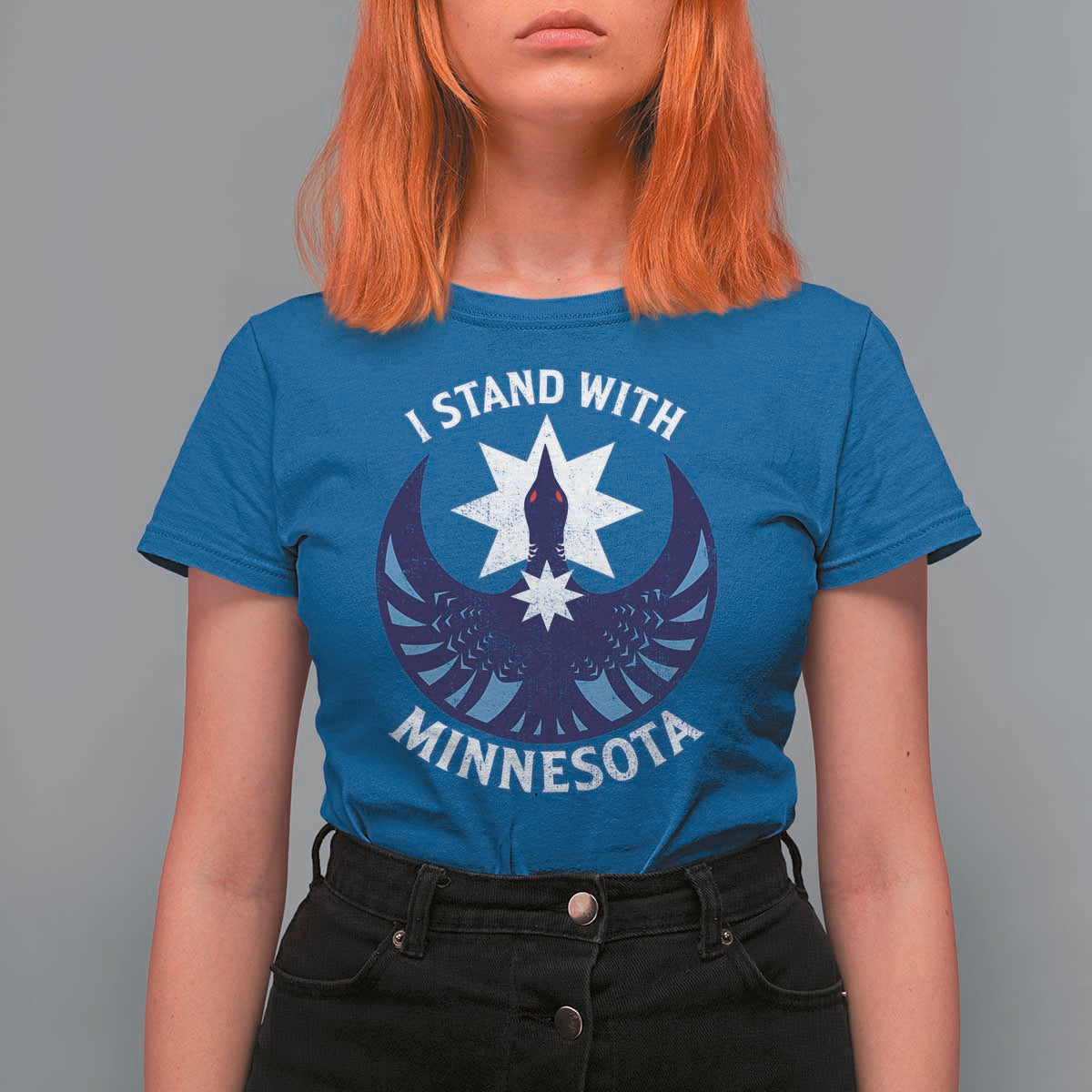 I Stand With Minnesota T Shirt For Women Rebel Common Loon Minnesota Protest