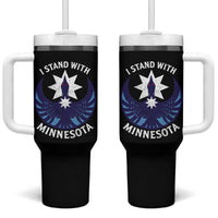 I Stand With Minnesota Tumbler With Handle Rebel Common Loon Minnesota Protest