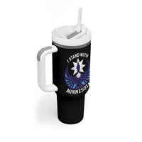 I Stand With Minnesota Tumbler With Handle Rebel Common Loon Minnesota Protest