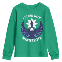 I Stand With Minnesota Youth Sweatshirt Rebel Common Loon Minnesota Protest