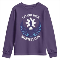 I Stand With Minnesota Youth Sweatshirt Rebel Common Loon Minnesota Protest