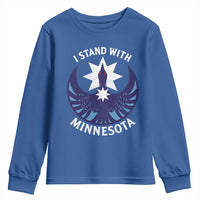 I Stand With Minnesota Youth Sweatshirt Rebel Common Loon Minnesota Protest