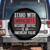 Stand With Minnesota Because Justice Is An American Value Spare Tire Cover Political Statement