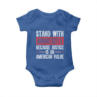 Stand With Minnesota Because Justice Is An American Value Baby Onesie Political Statement