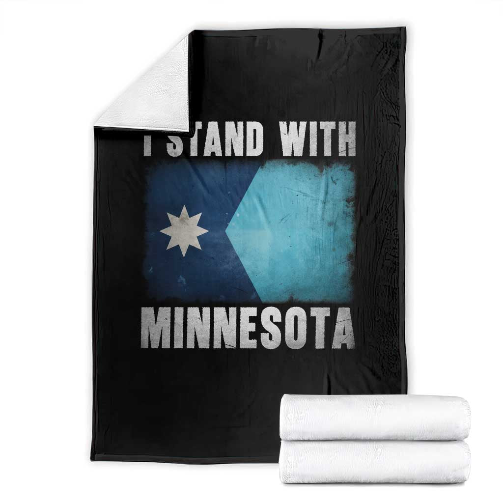 I Stand With Minnesota Throw Blanket MN State Support Political Protest