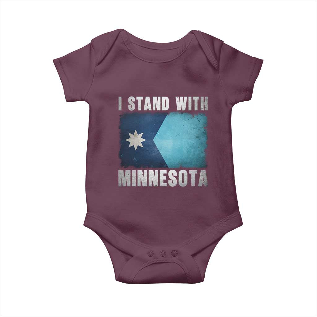 I Stand With Minnesota Baby Onesie MN State Support Political Protest
