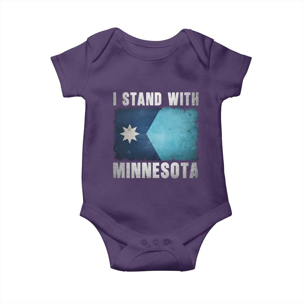 I Stand With Minnesota Baby Onesie MN State Support Political Protest