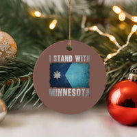 I Stand With Minnesota Ceramic Ornament MN State Support Political Protest