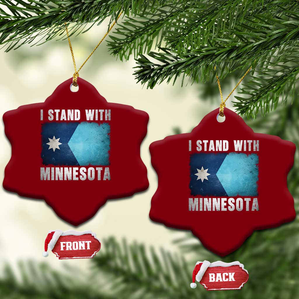 I Stand With Minnesota Ceramic Ornament MN State Support Political Protest