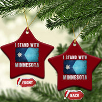 I Stand With Minnesota Ceramic Ornament MN State Support Political Protest