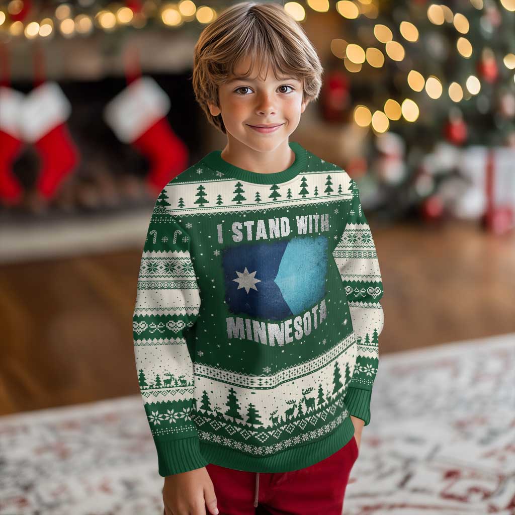 I Stand With Minnesota Ugly Christmas Sweater MN State Support Political Protest